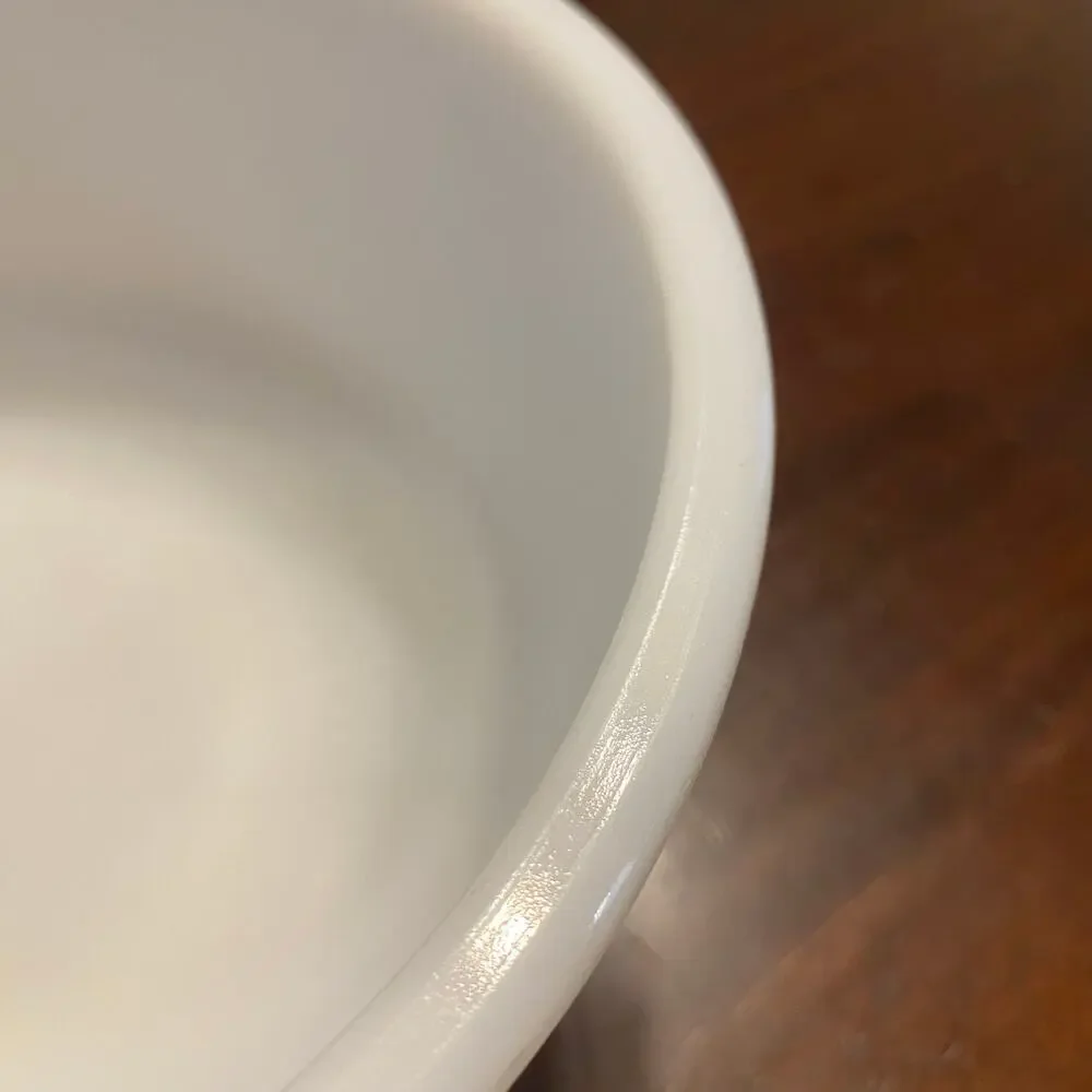 Vintage Glasbake White Milk Glass Mixing Bowl